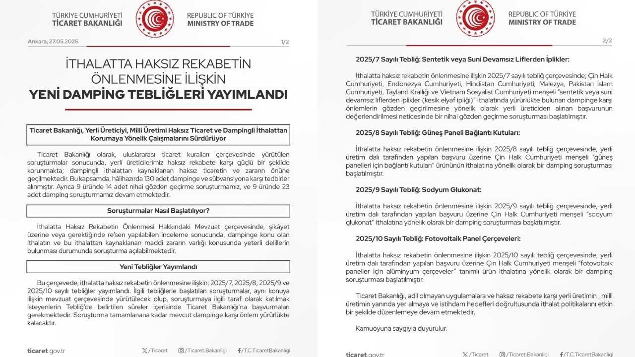 Bakanlık’tan Yerli Üreticiyi Koruma Hamlesi2