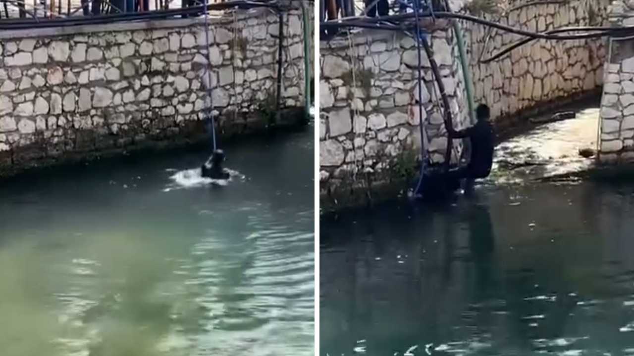 Finike'de Polisten Kaçarken Boğuluyordu! Hortumla Kurtarıldı 2