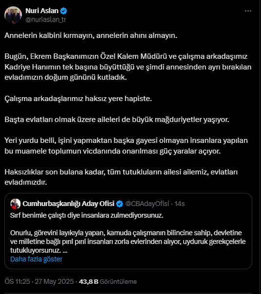 İBB Başkan Vekili Aslan: "Annelerin Kalbini Kırmayın"