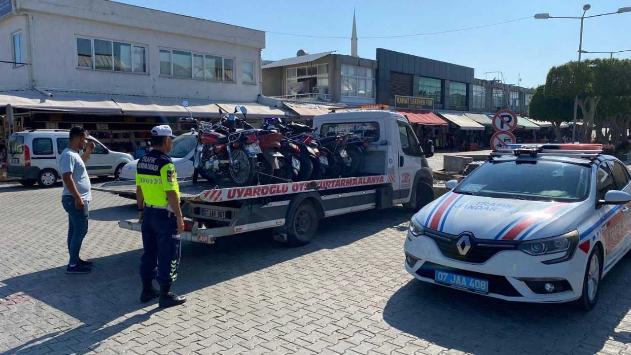 Alanya’da Motosiklet Denetimi Kamyon Dolusu Araç Trafikten Men Edildi 2
