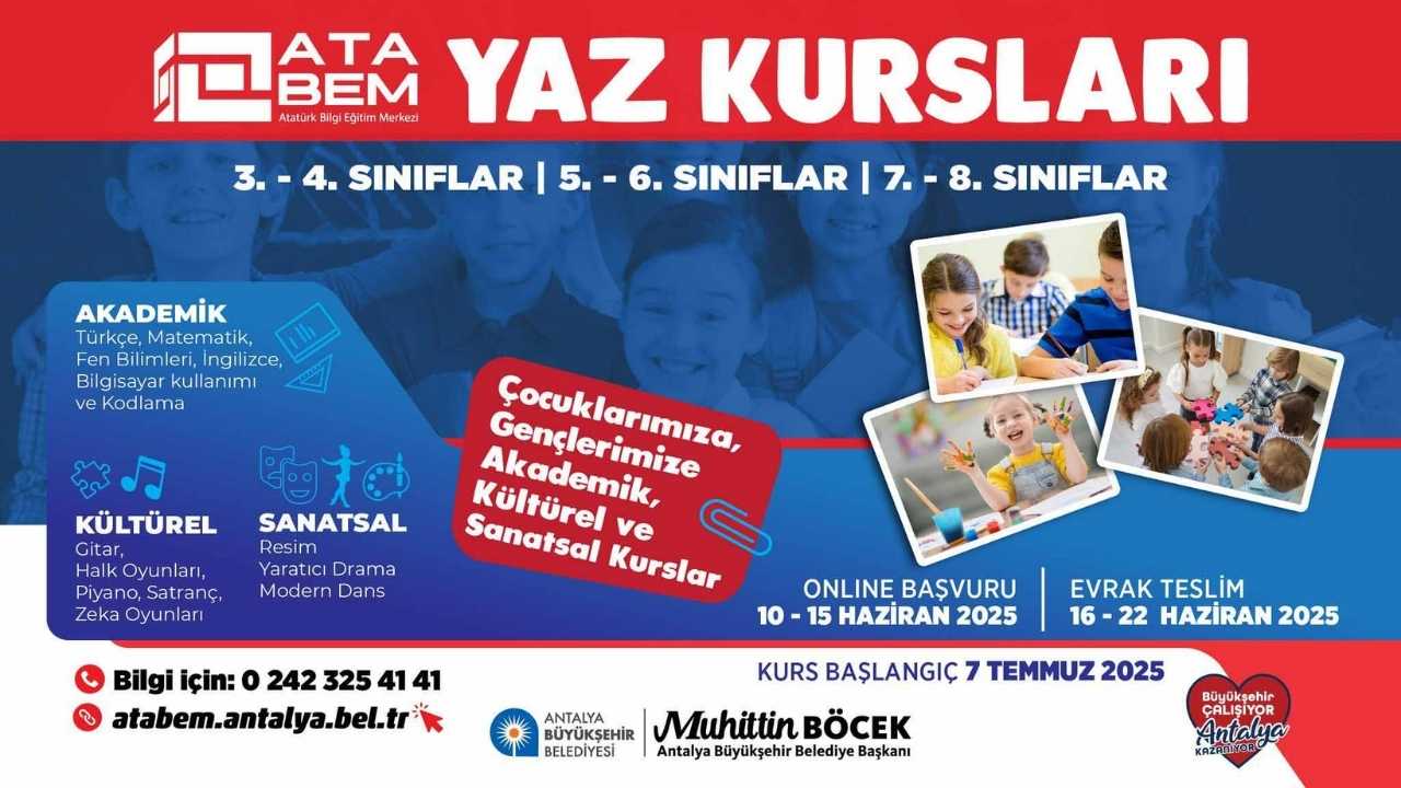 Antalya Atabem Yaz Kayıtları Açıldı! Atabem Yaz Kursları Ücretli Mi Nasıl Başvuru Yapılır  4