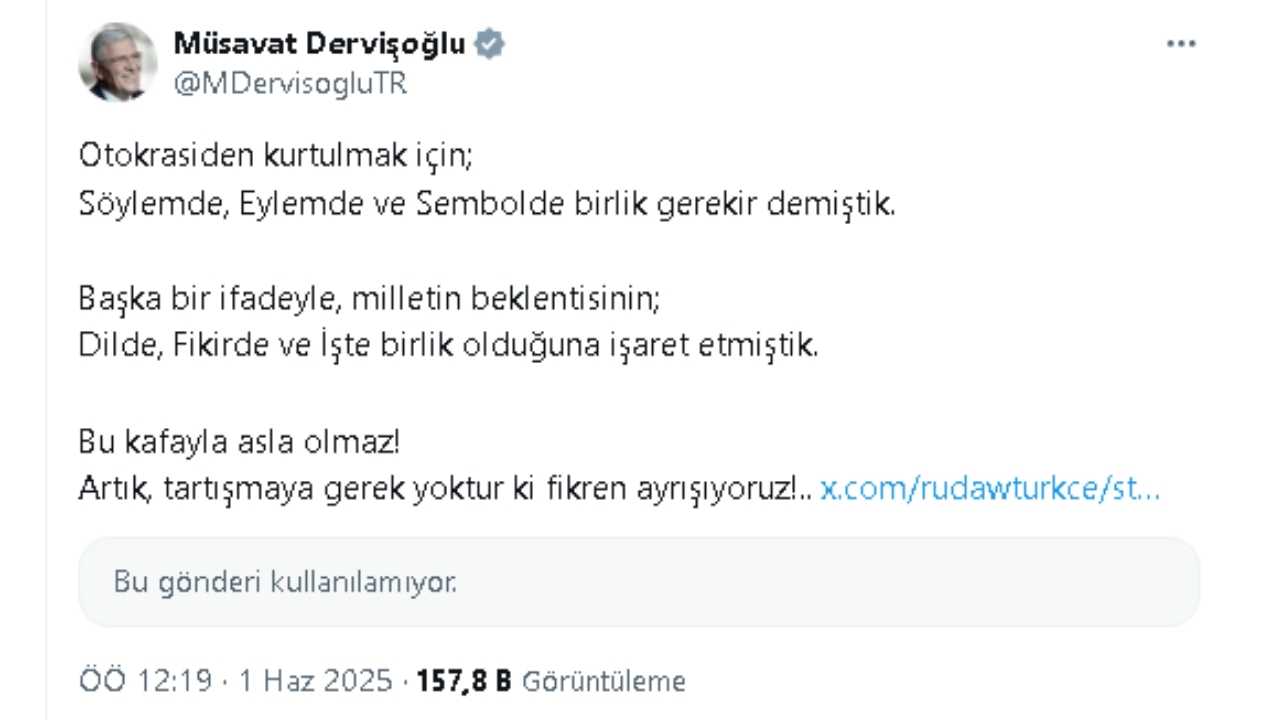Dervişoğlu'ndan Özel'e Sert Çıkış2