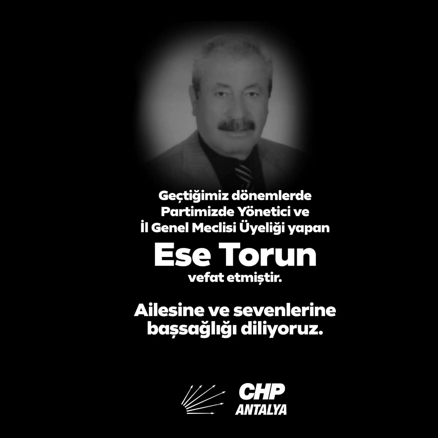 CHP Antalya Eski İl Genel Meclis Üyesi Hayatını Kaybetti
