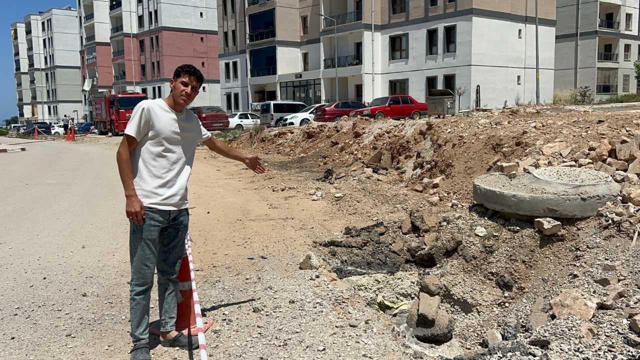 Hatay’da Yol Çalışması Sırasında Doğal Gaz Borusu Patladı 3