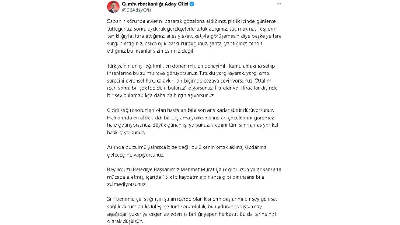 İmamoğlu Kanserle Savaşmış İnsana Zulmediyorsunuz2