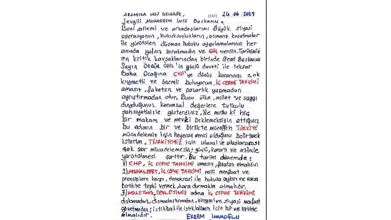 İmamoğlu’ndan İnce’ye “Baba Ocağı” Mektubu 3