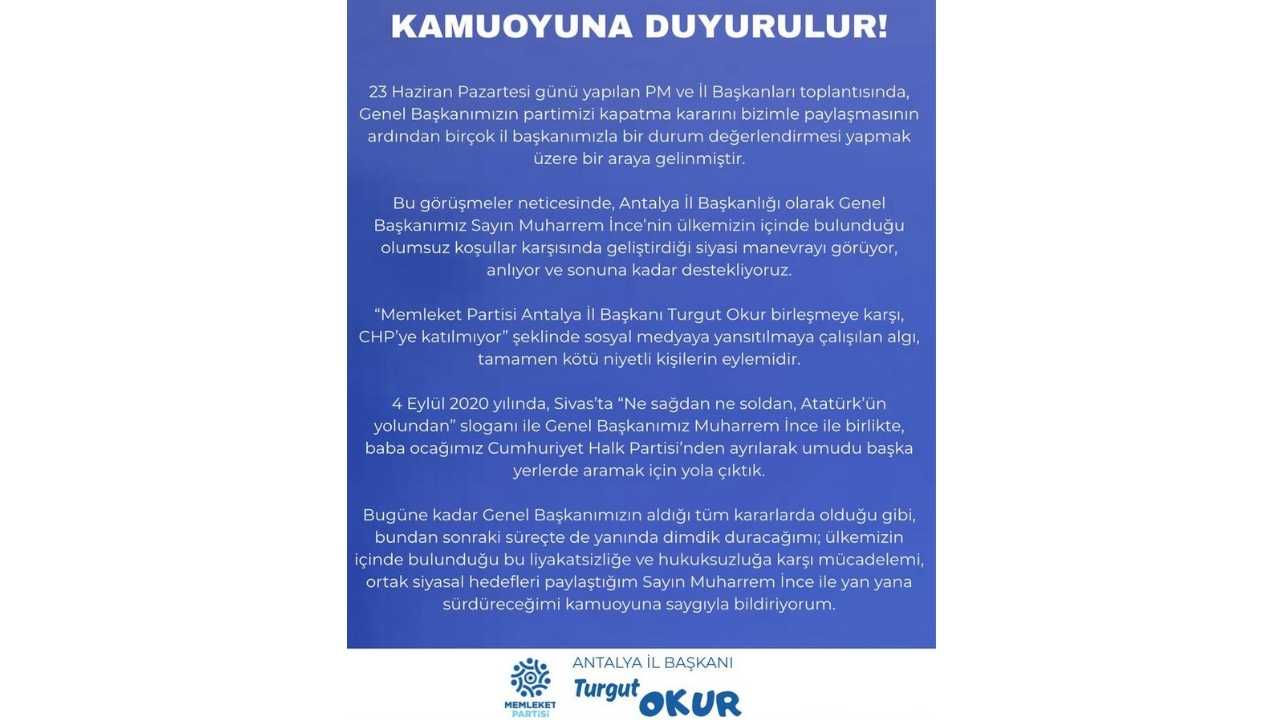 Memleket Partisi Antalya’dan Muharrem İnce’ye Tam Destek 2