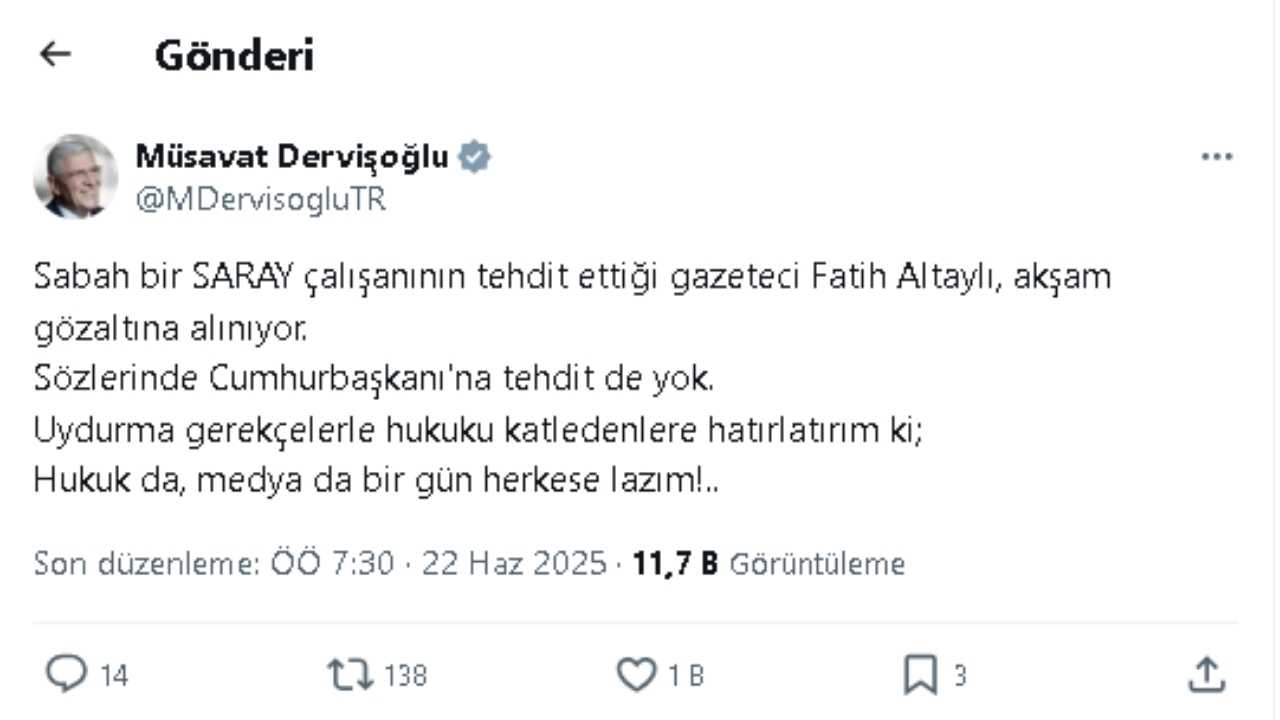 Müsavat Dervişoğlu’ndan Fatih Altaylı Tepkisi2