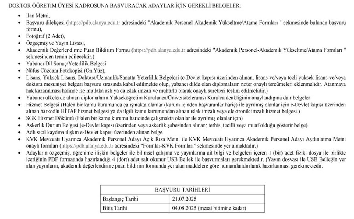 3 Alkü 2025 Akademik Kadro Alımı Başladı! Profesör, Doçent Ve Öğretim Görevlisi Alınacak