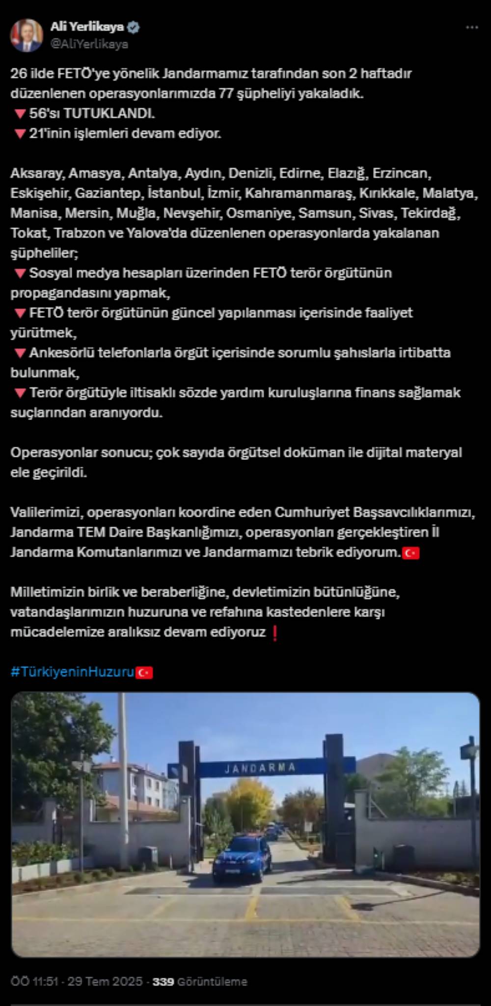 Antalya Dahil 26 İlde F*TÖ Operasyonu! 56 Şüpheli Tutuklandı