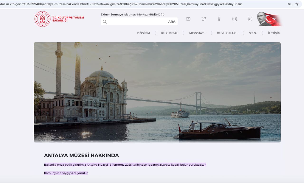 Antalya Müzesi Kapanıyor! Direniş Sürüyor