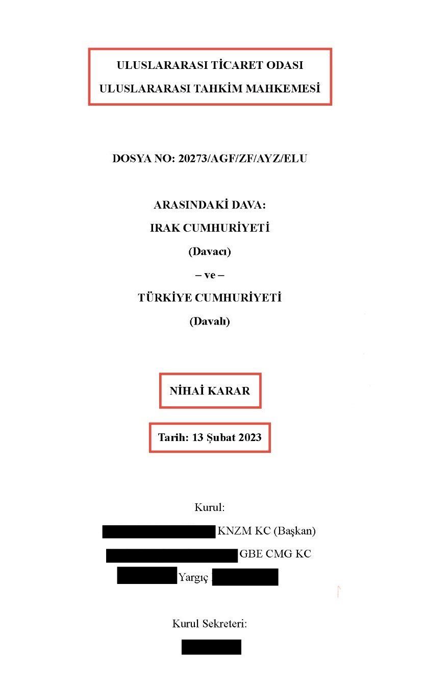 Türkiye Irak Petrol Hattı Krizi Karar 1