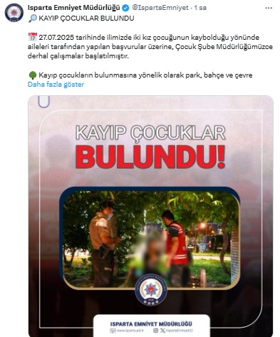 Isparta’da Kayıp İki Kız Çocuğu Bulundu 3