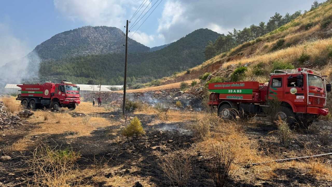 Mersin’de Çıkan Yangında Ormanlık Alan Son Anda Kurtarıldı2