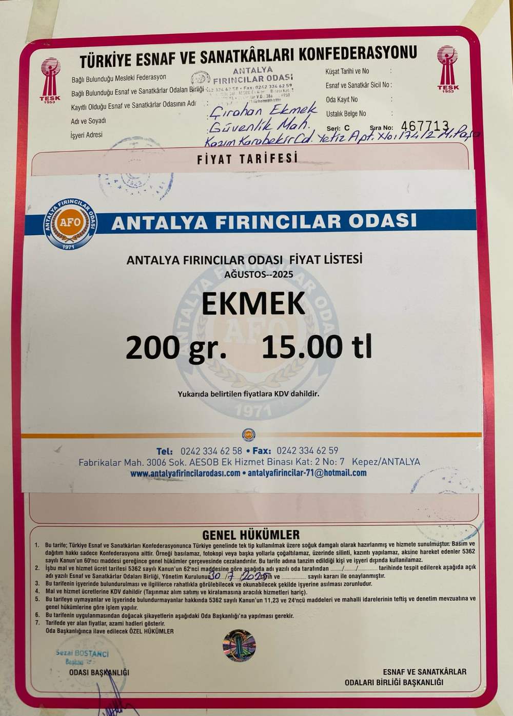 Antalya'da Ekmek Fiyatlarına Yüzde 50 Zam! TÜİK Yıllık Enflasyonu Yüzde 31,5 Açıkladı