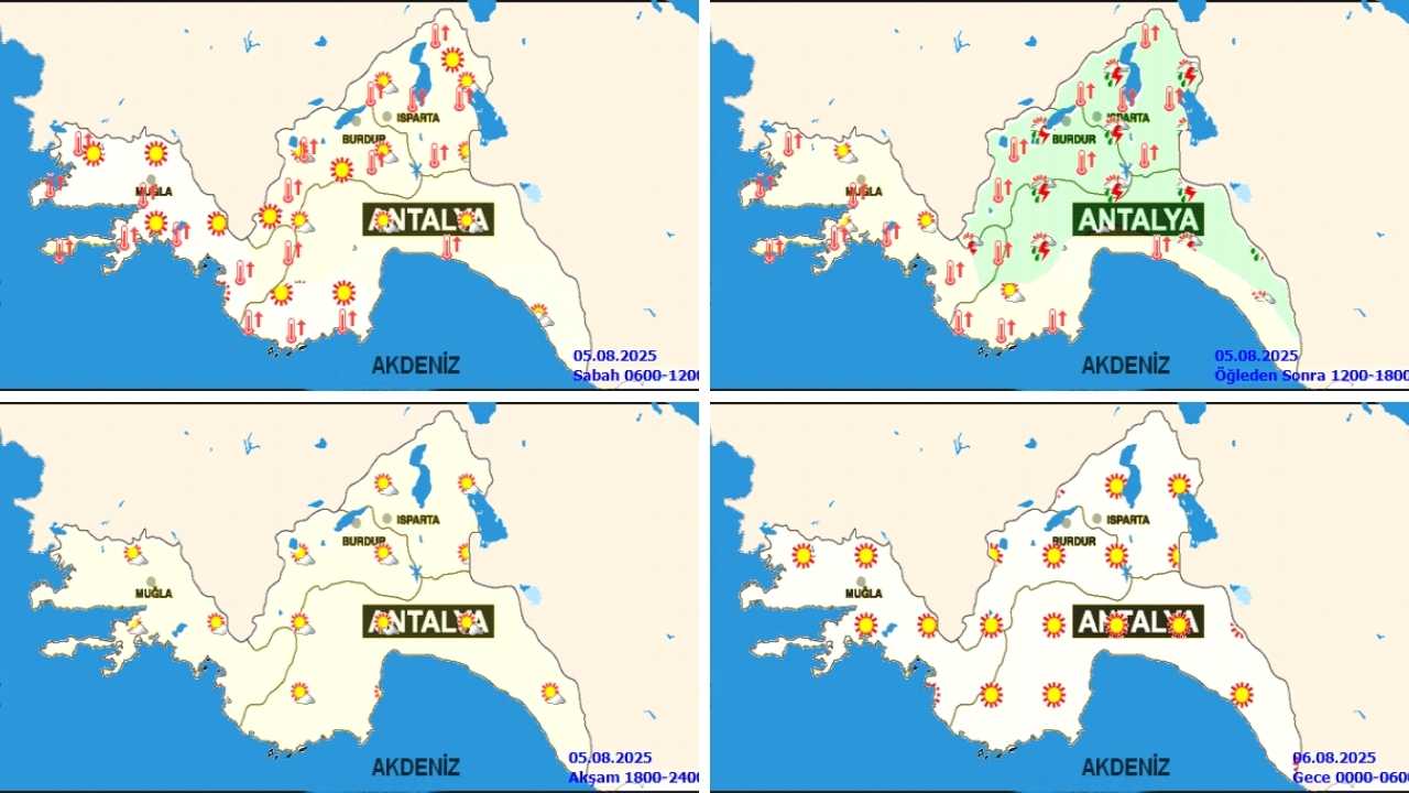 Antalya'nın 3 İlçesinde Yaz Yağmuru Geliyor! Demre Ve Kaş 38'I Görecek 3