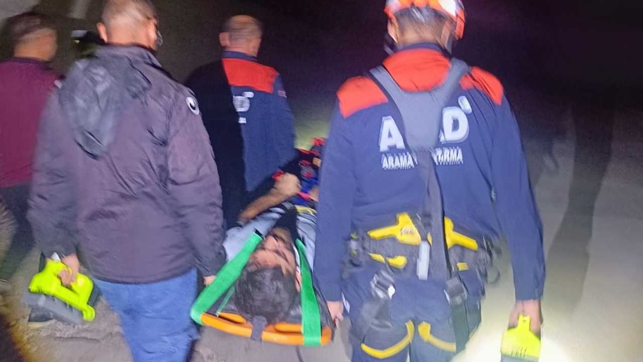 Burdur'da 4 Metreden Beton Zemine Düştü