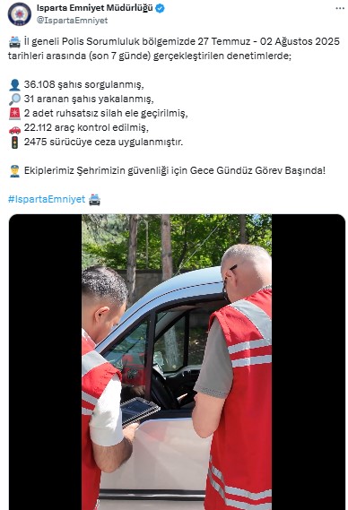 Isparta’da Gece Gündüz Denetim 31 Aranan Şahıs Yakalandı, 2.475 Sürücüye Ceza 2