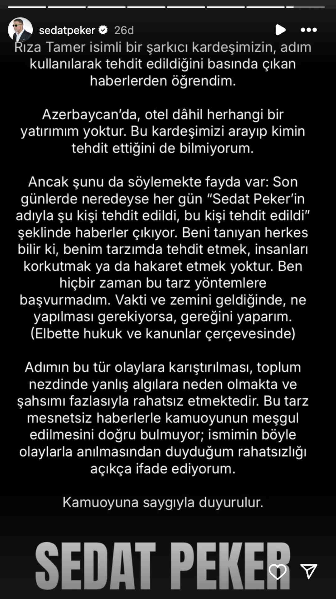 Sedat Peker’den Antalya'da Ünlü Olan Rıza Tamer’e Net Yanıt1212