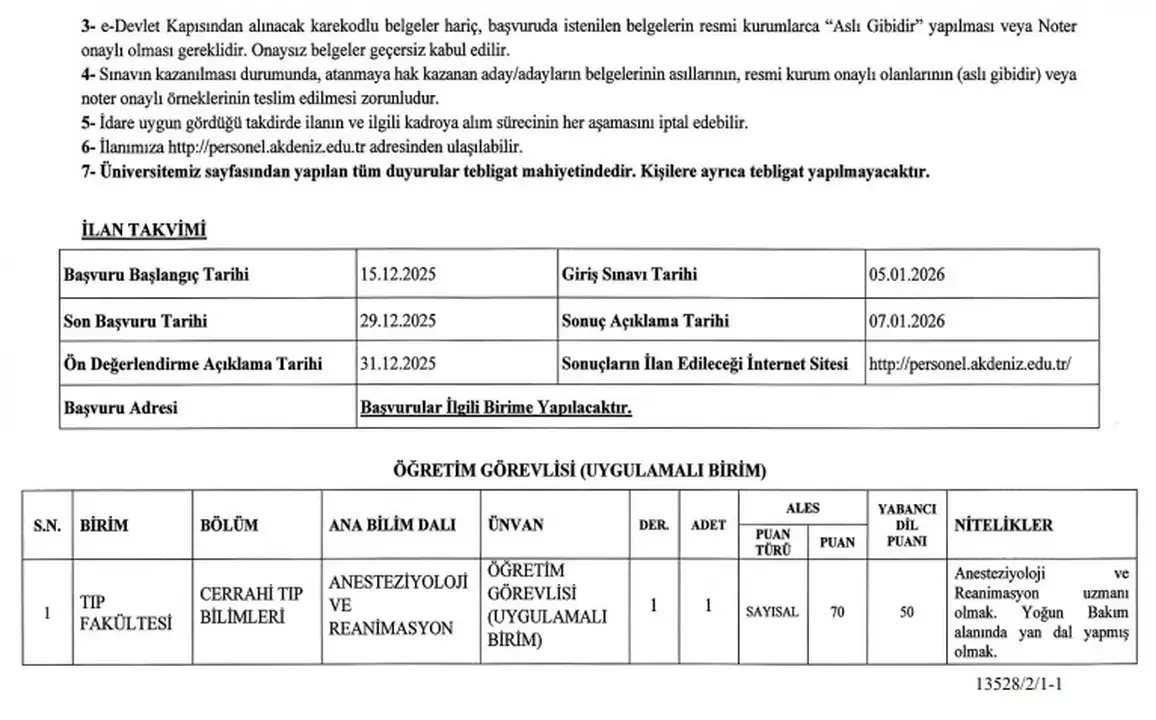 akdeniz-universitesi-10-yeni-akademik-kadro-acti-profesor-docent-ve-ogretim-gorevlisi-alimi-basladi