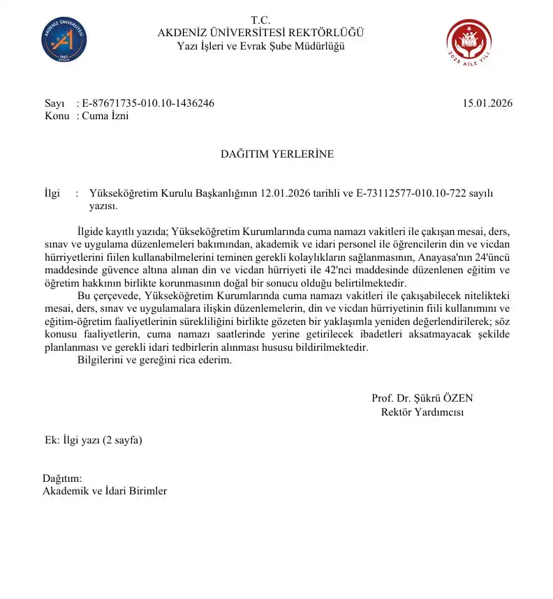 yok-karari-sonrasi-akdeniz-universitesinde-cuma-namazi-duzenlemesi