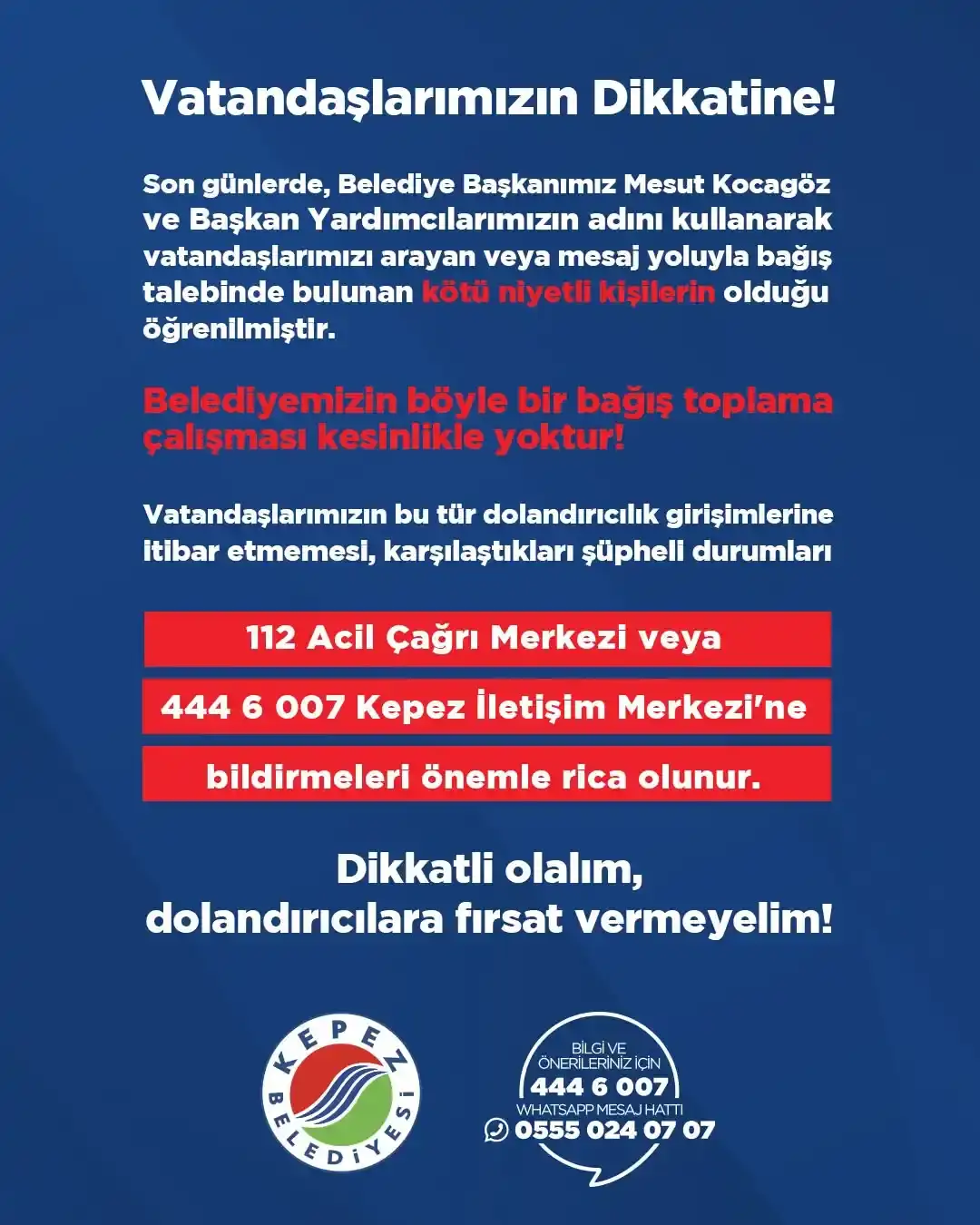 kepez-belediyesinden-dolandiricilik-uyarisinda-bulundu