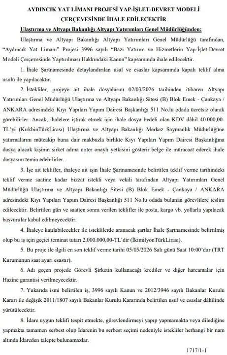 mersin-aydincik-limani-ozellestiriliyor-yap-islet-devret-modeliyle-ihale