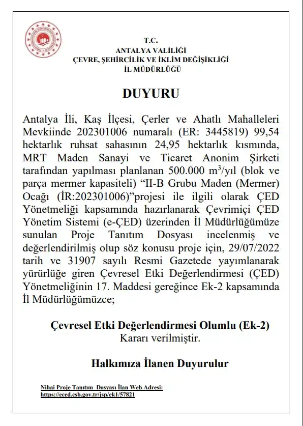 kasta-mermer-ocagina-onay-sit-alanlarina-yakinlik-tartisma-yaratti