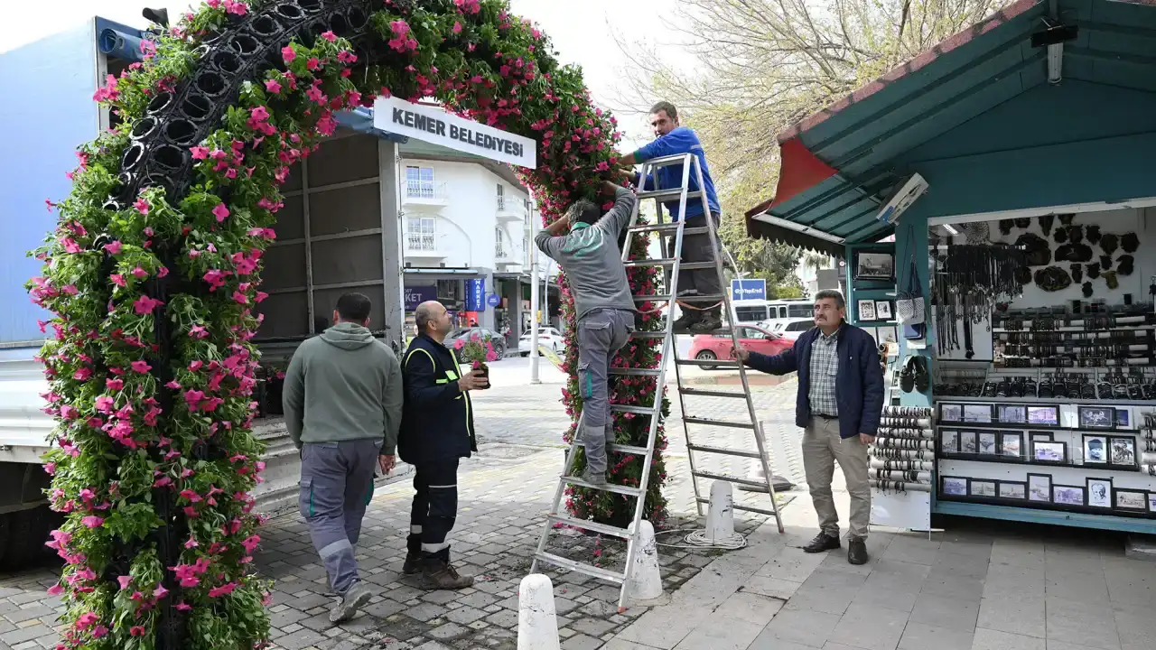kemer-yaz-sezonuna-petunyalarla-merhaba-diyor