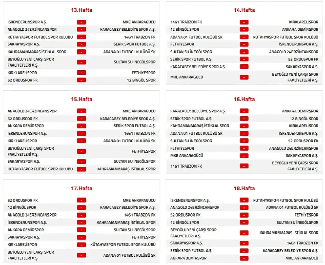 Serik Spor 2026-2027 Sezonu 2. Lig Fikstürü Çekildi! 5