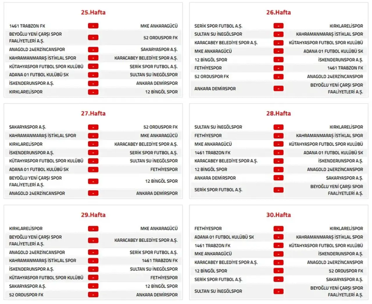 Serik Spor 2026-2027 Sezonu 2. Lig Fikstürü Çekildi! 7