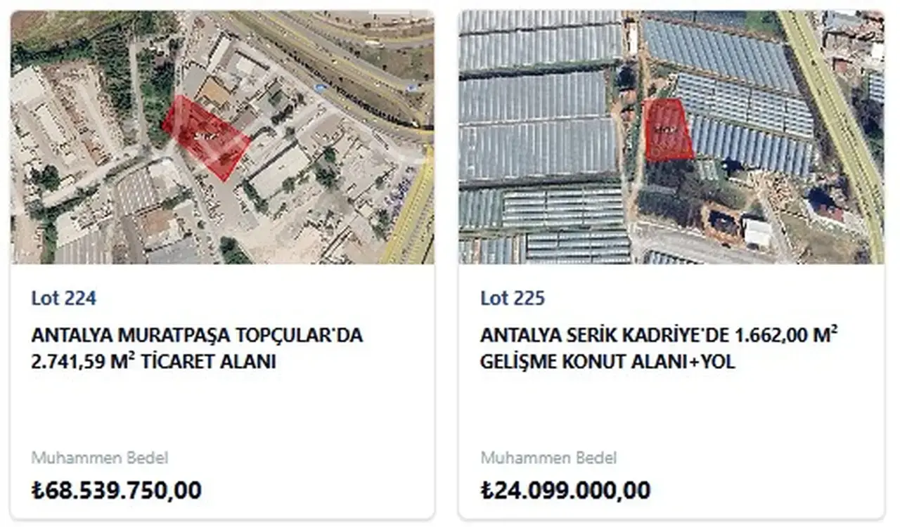 TOKİ Antalya’nın 7 İlçesinde 44 Arsayı Satışa Çıkardı! 8