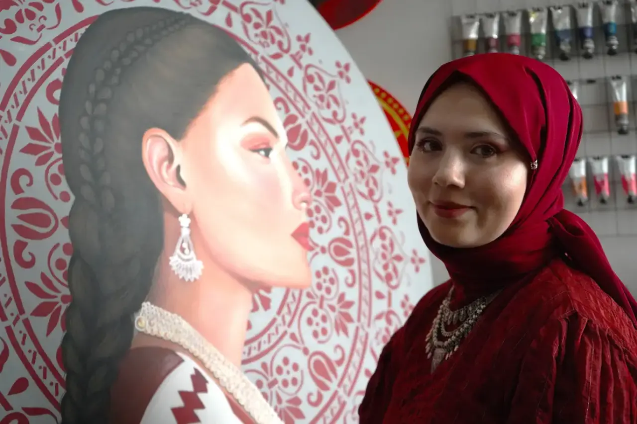 Sandıktan Tuvale: Antalyalı Ressam Türk Gelinlerini ve Dantel Mirasını Resmetti 3