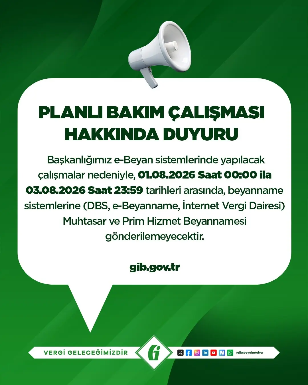 Vergi Mükellefleri ve Mali Müşavirlere Önemli Uyarı: GİB E-Beyan Sisteminde Kesinti Yapılacak! - Balıkesir Haberleri